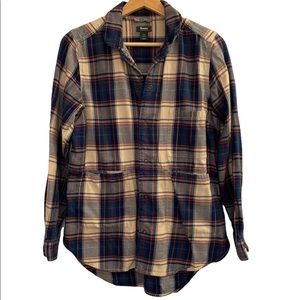 Roots 90s Style Vintage Oversized Plaid Flannel Shirt
